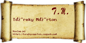 Töreky Márton névjegykártya