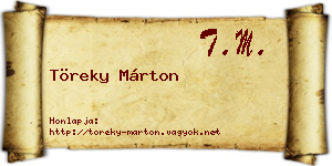 Töreky Márton névjegykártya