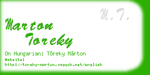 marton toreky business card